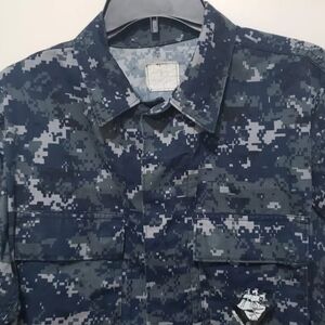 Navy Field Jacket Small Short Fashion Pop Camo Army Military Combat Camping Navy